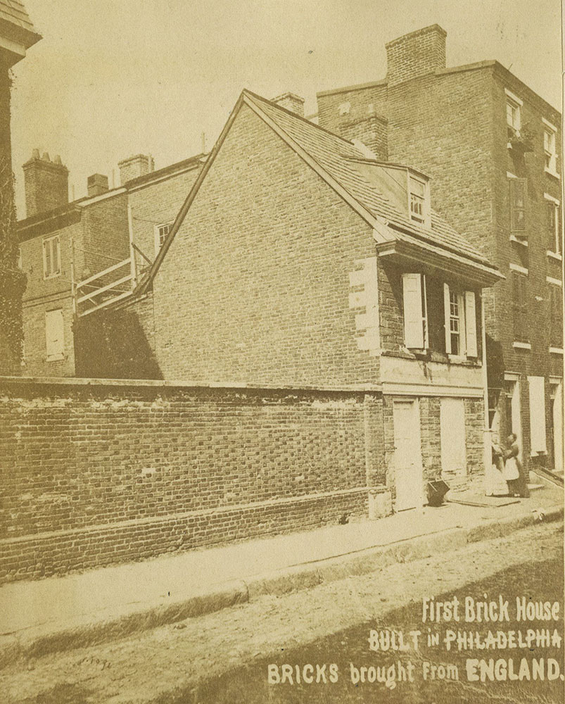 First brick house built in Philadelphia.