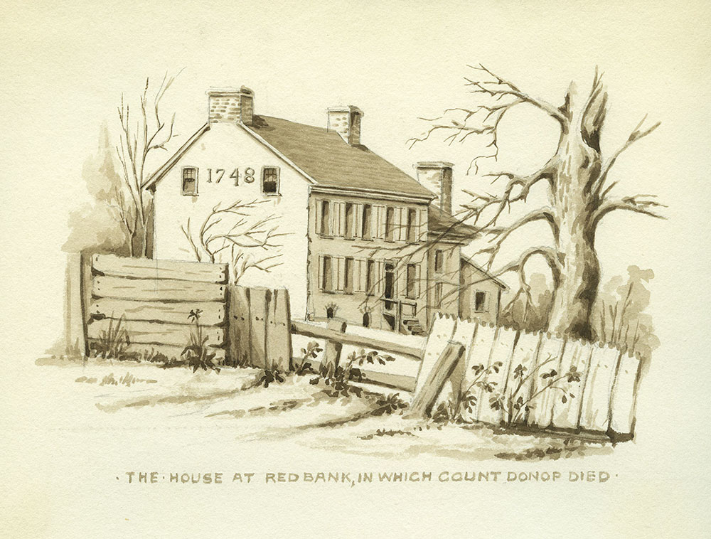 The house at Red Bank, in which Count Donop died.