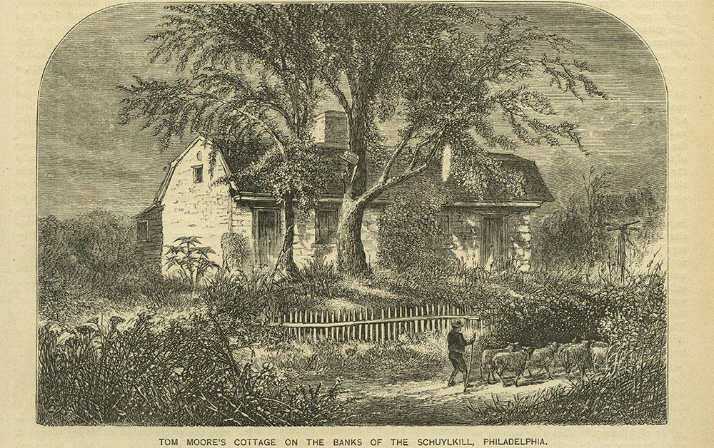 Tom Moore's Cottage on the Banks of the Schuylkill, Philadelphia.