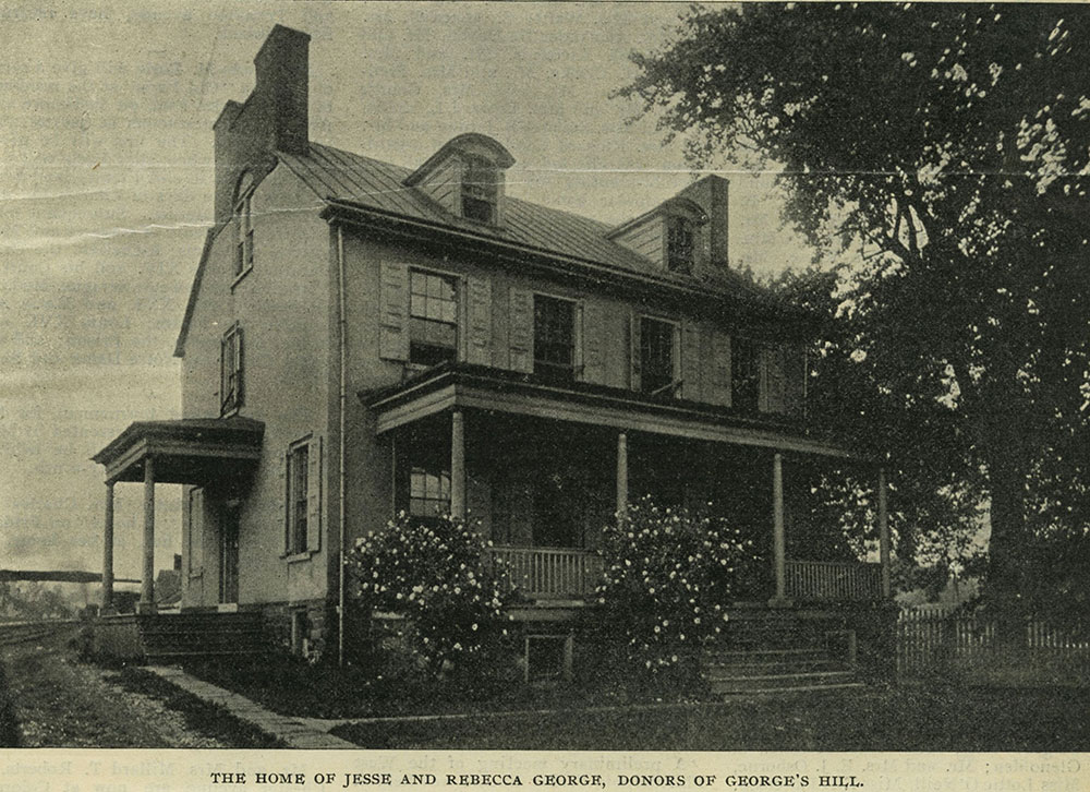 The home of Jesse and Rebecca George, doners of George's Hill.
