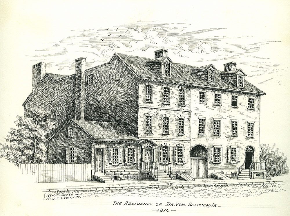 The Residence of Dr. Wm. Shippen, Jr. 1810.