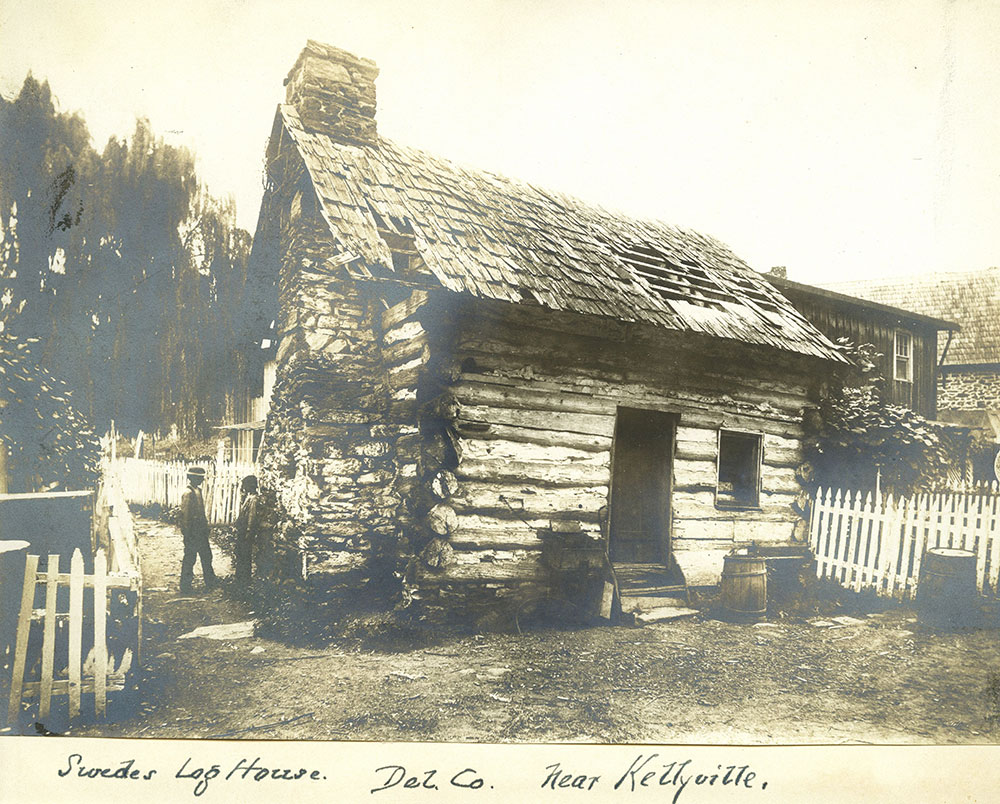 Swedes Log House. Del. Co. near Kellyville.
