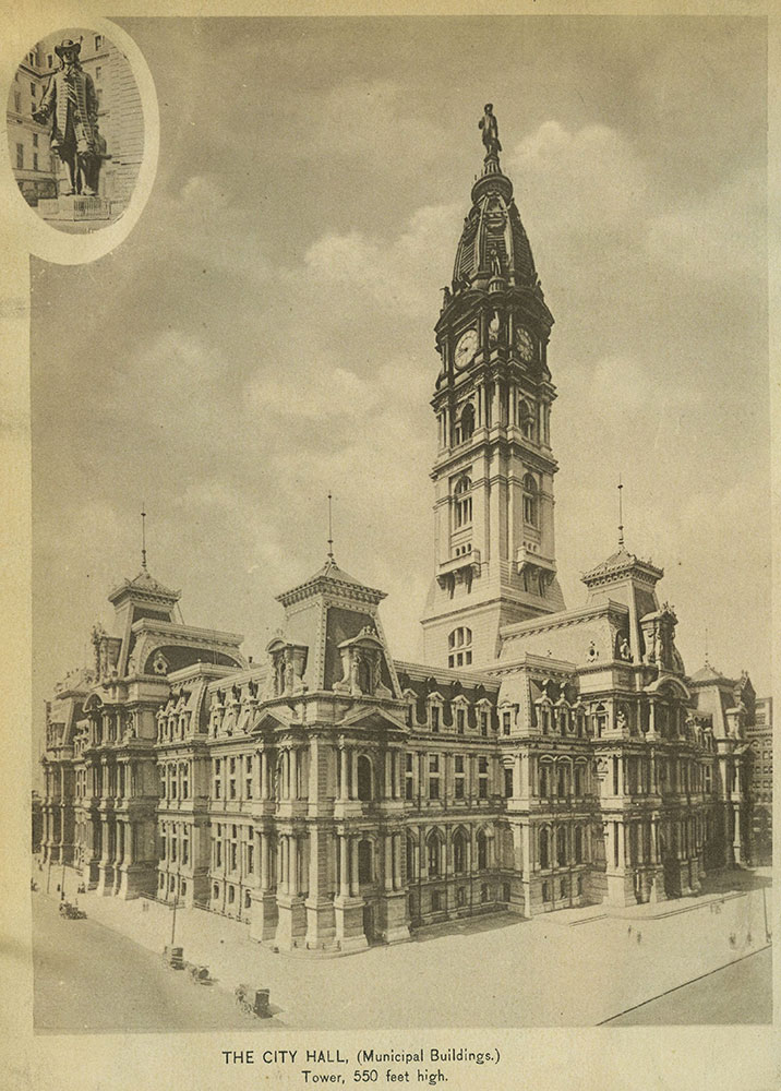 The City Hall, (Municipal Buildings.) Tower, 550 feet high.