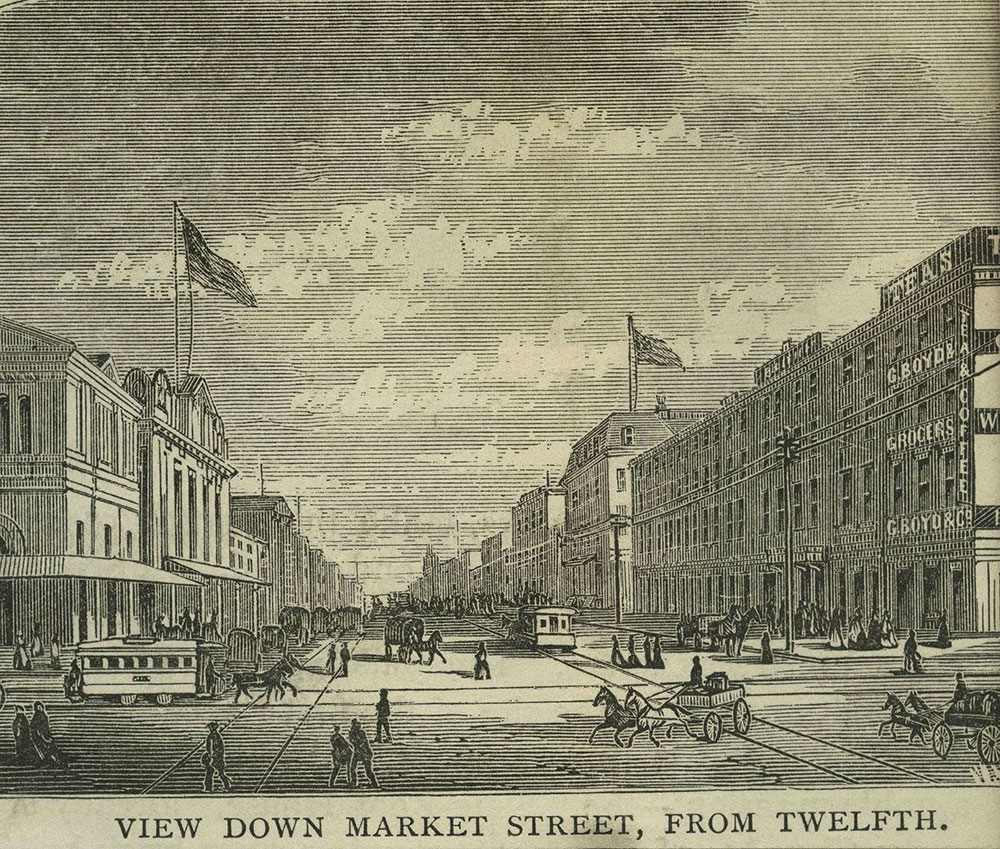Market Street, from Twelfth Street, Looking East.
