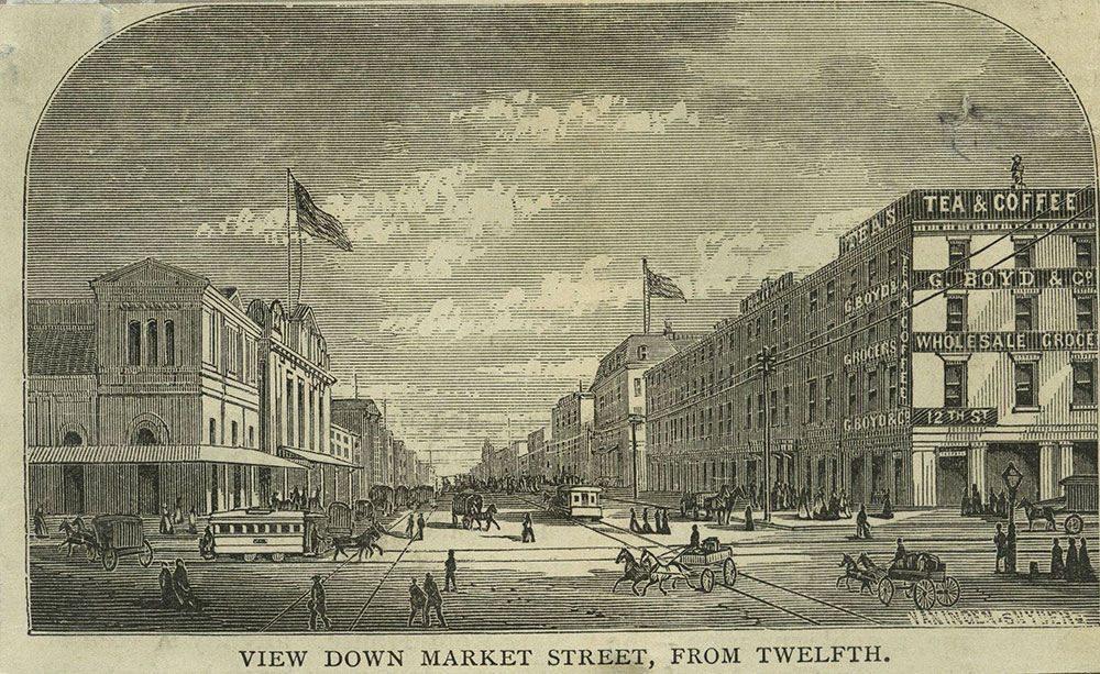 View Down Market Street, From Twelfth.