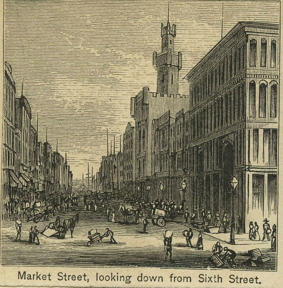 Market Street, looking down from Sixth Street