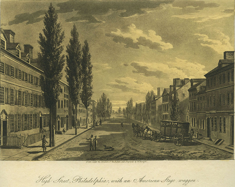 High Street, Philadelphia, with an American Stage Wagon.