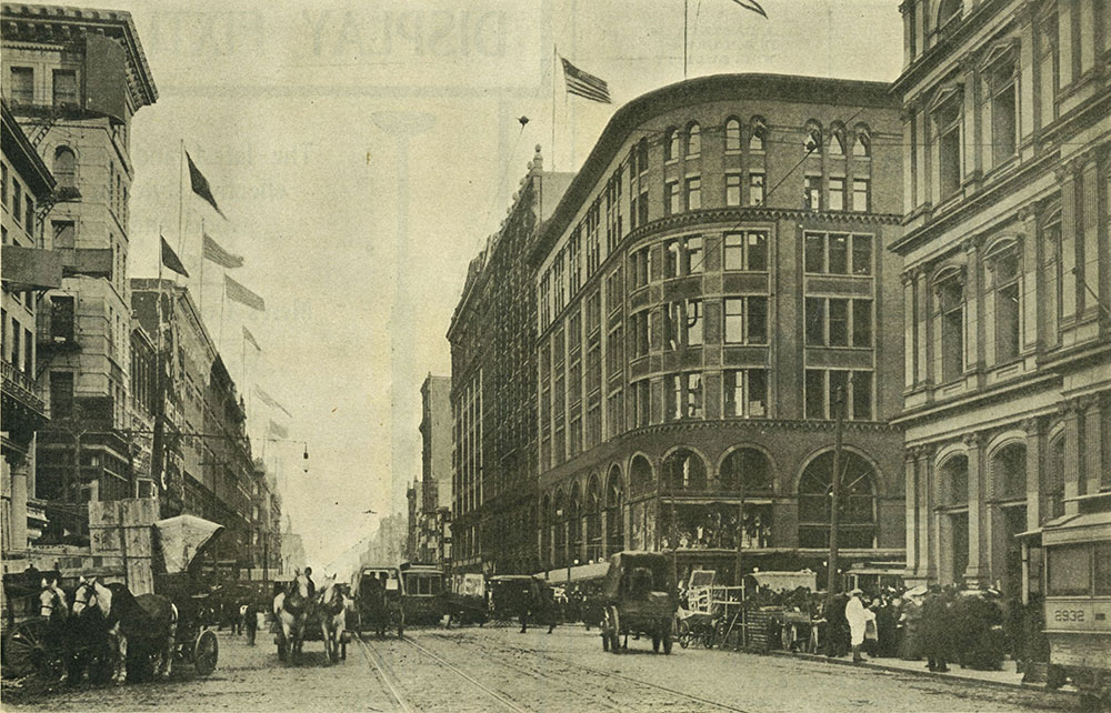 Looking East on Market Street from Ninth Street, in 1907.