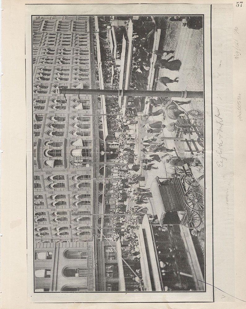 Castner Scrapbook v.6, Market Street, page 57