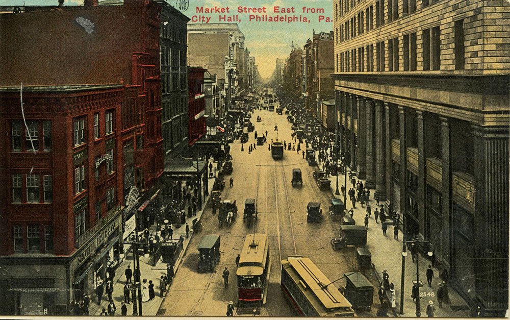 Market Street East, from City Hall, Philadelphia, Pa.