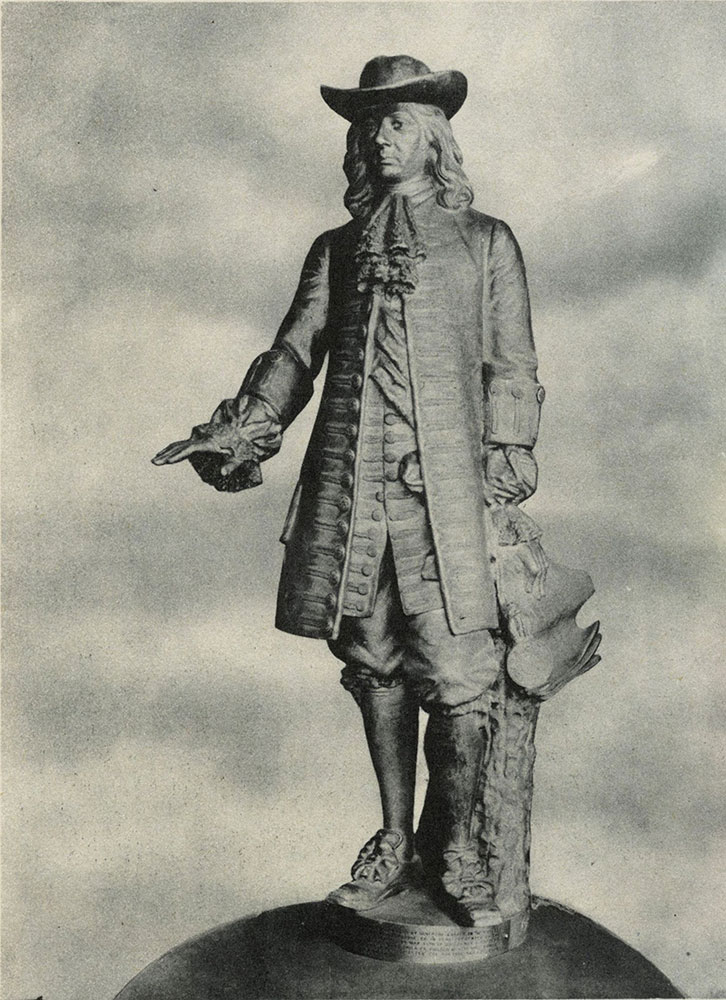 The William Penn statue atop City Hall was designed by A. M. Calder.