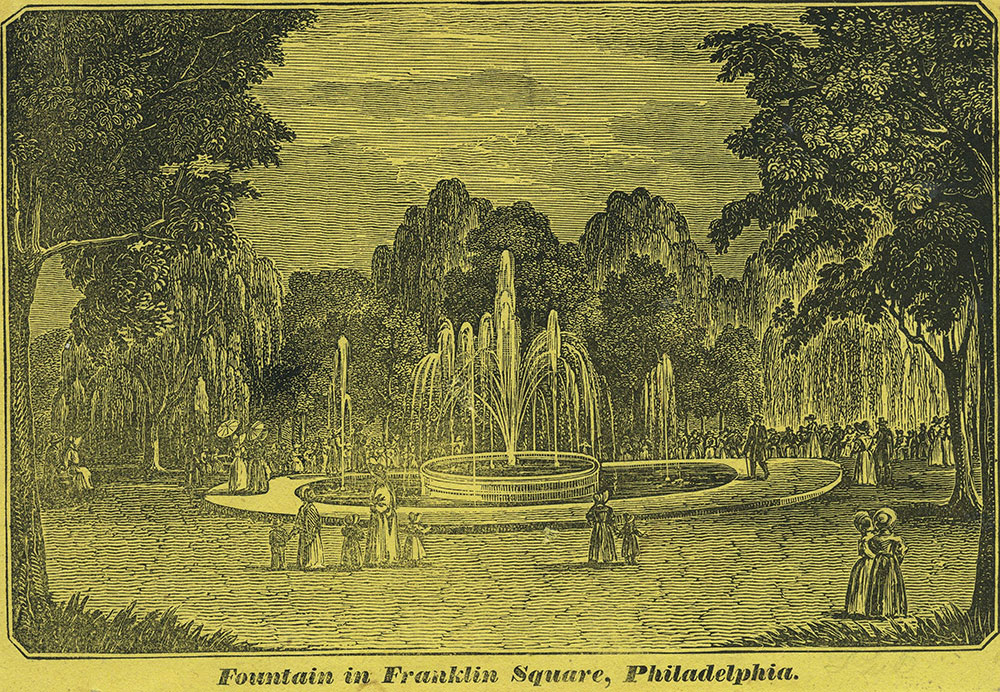 Fountain in Franklin Square, Philadelphia.