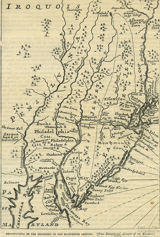 Pennsylvania at the Beginning of the Eighteenth Century.