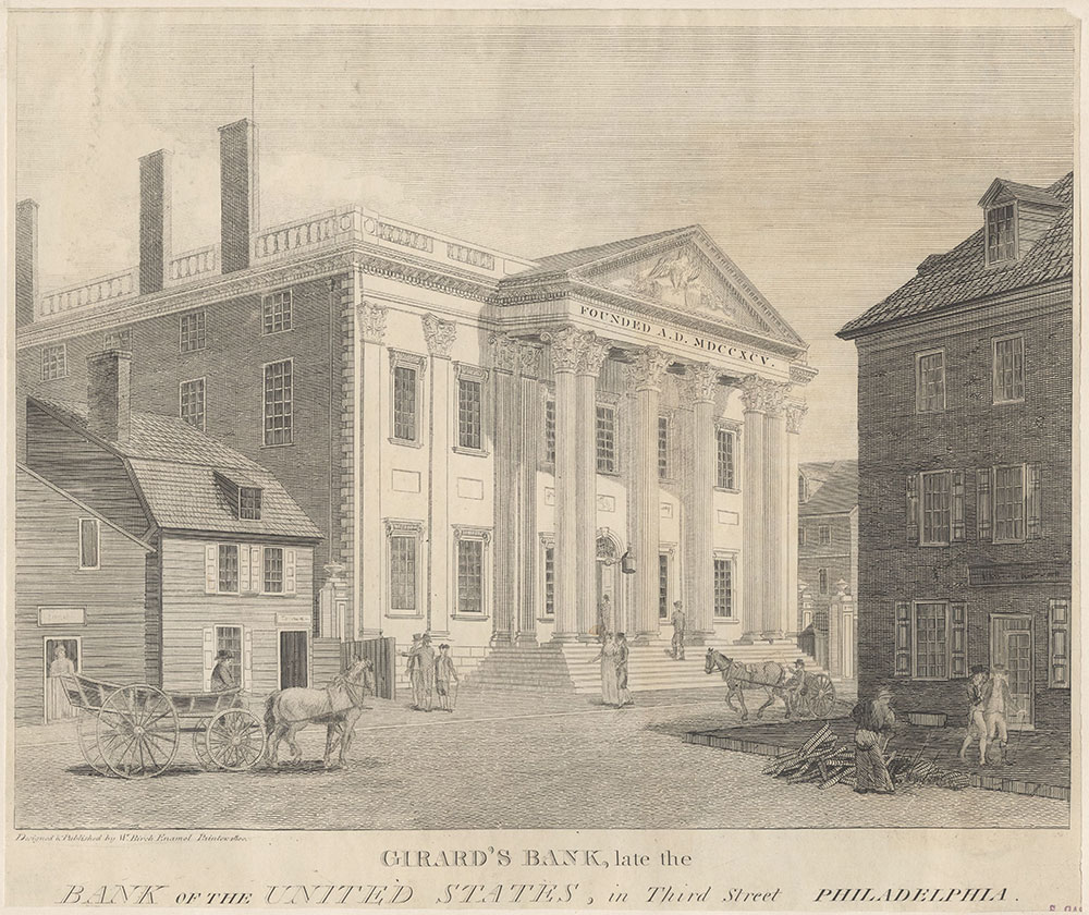 Girard's Bank, late the Bank of the United States, in Third Street Philadelphia.