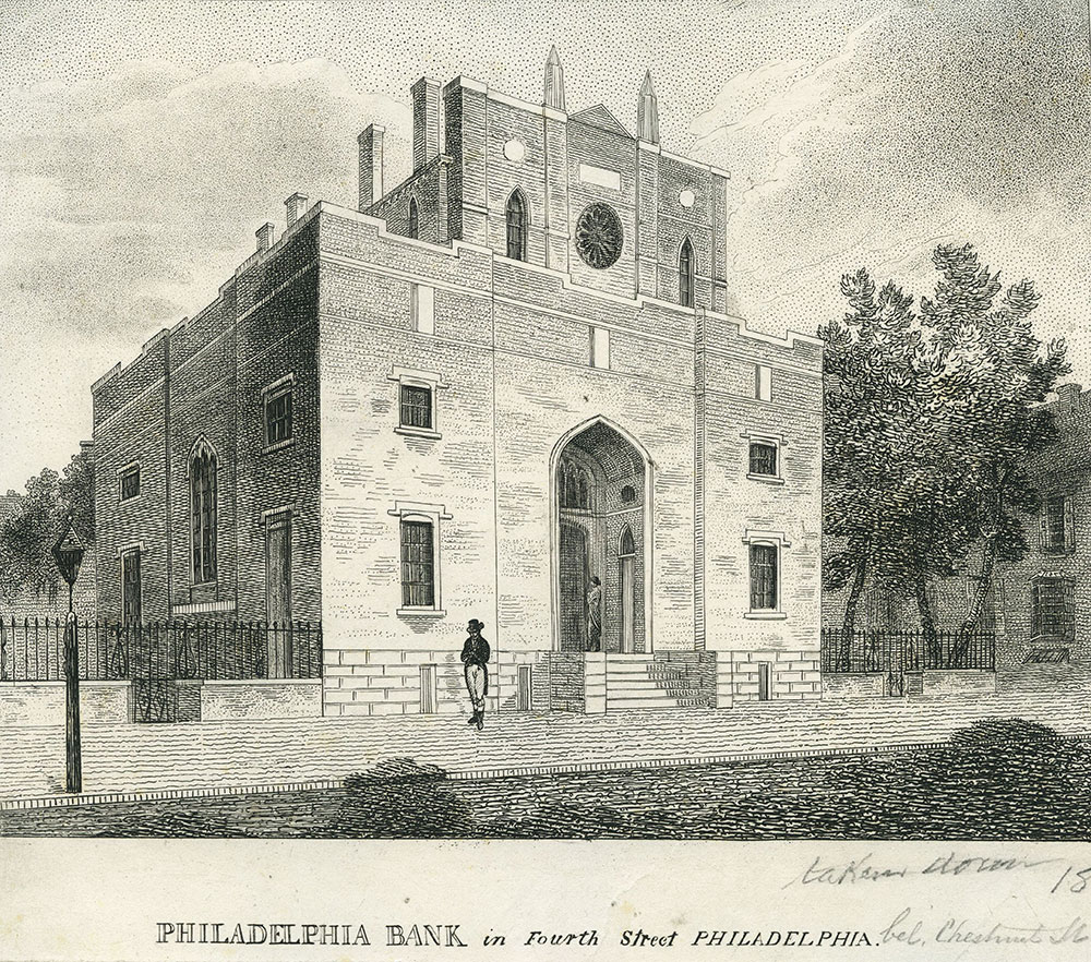 Philadelphia Bank in Fourth Street, Philadelphia.