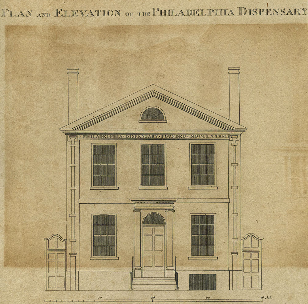 Plan and Elevation of the Philadelphia Dispensary
