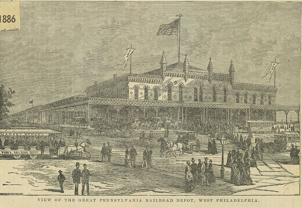 Pennsylvanian Railroad Depot, West Philadelphia. - Digital Collections -  Free Library
