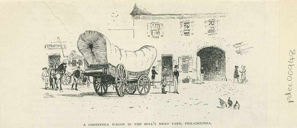 A Conestoga Wagon in the Bull's Head Yard, Philadelphia