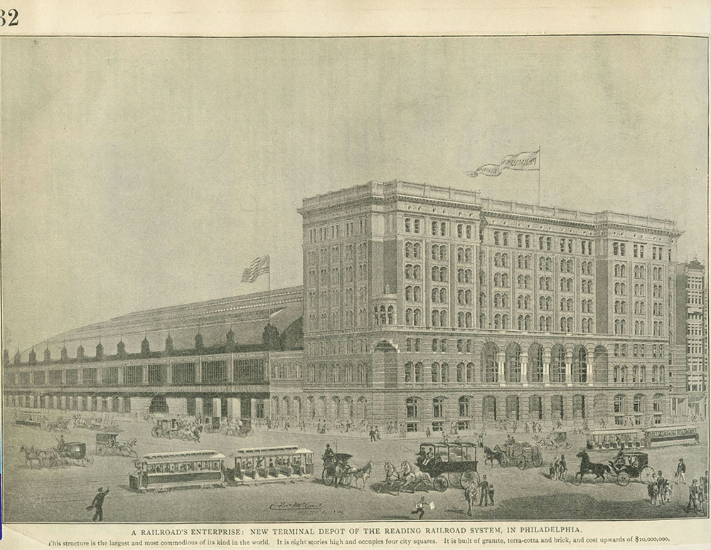 The Philadelphia and Reading Terminal Railroad Station.