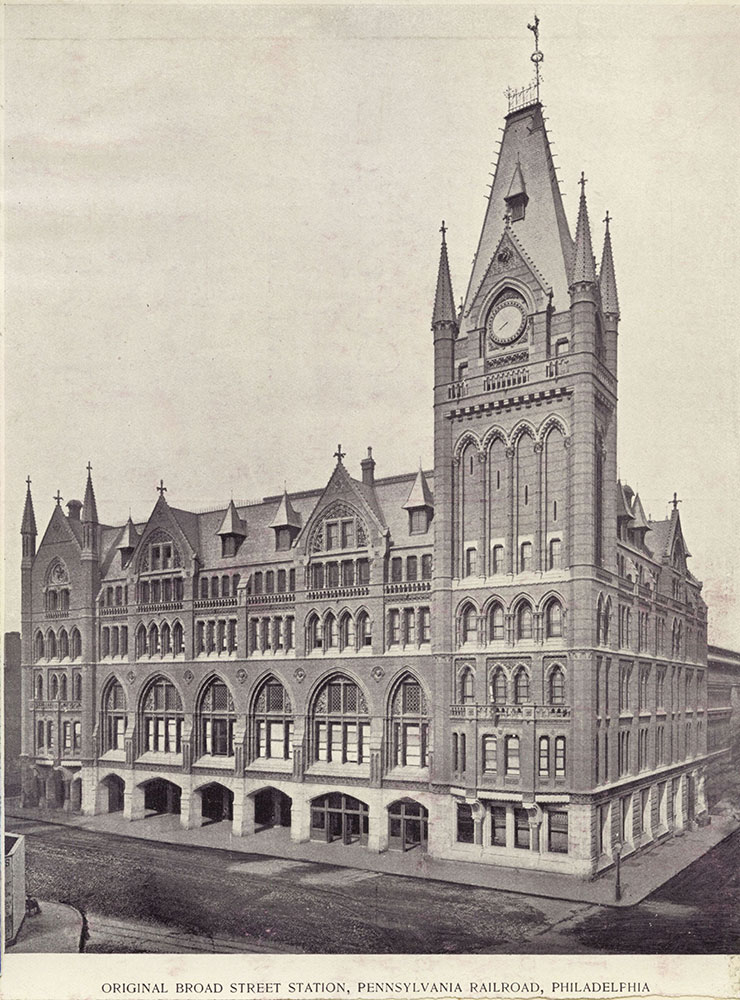 Original Broad Street Station, Pennsylvania Railroad, Philadelphia.