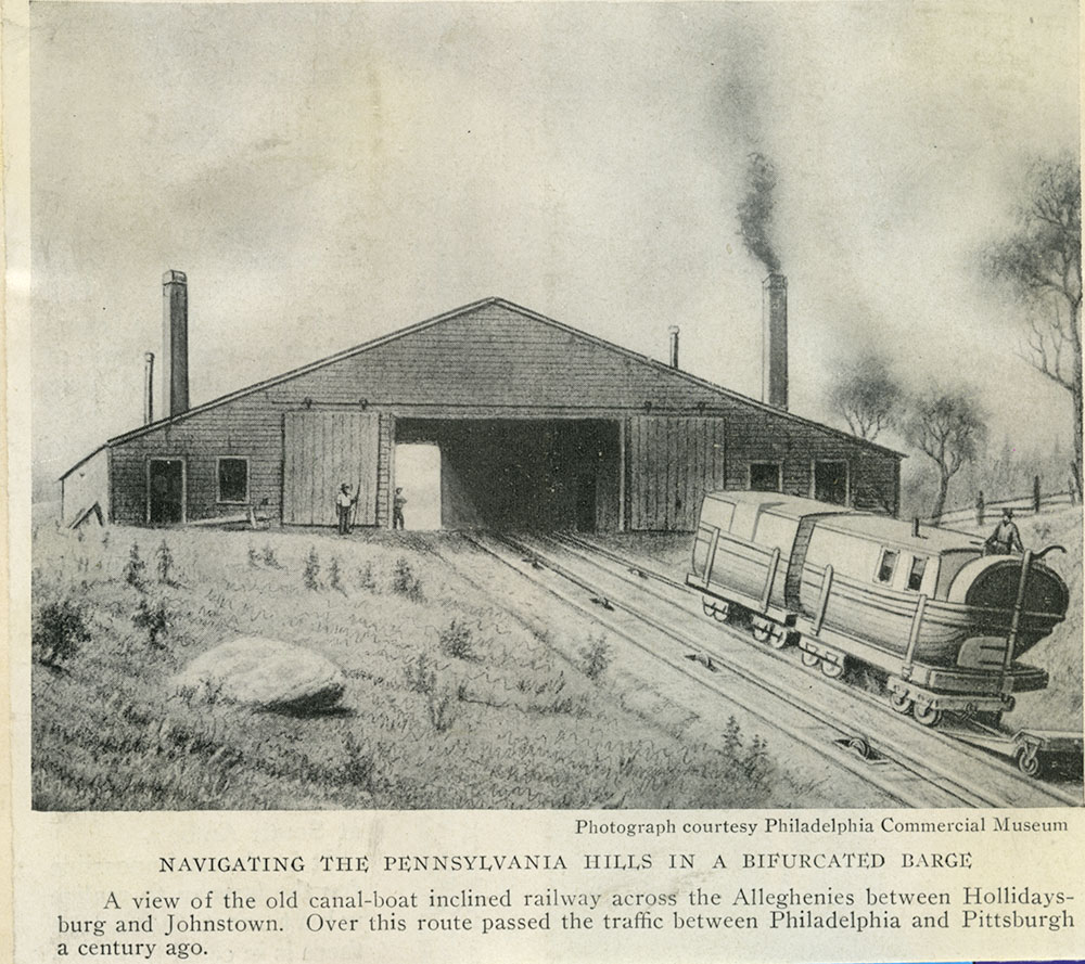 Navigating the Pennsylvania Hills in a Bifurcated Barge.