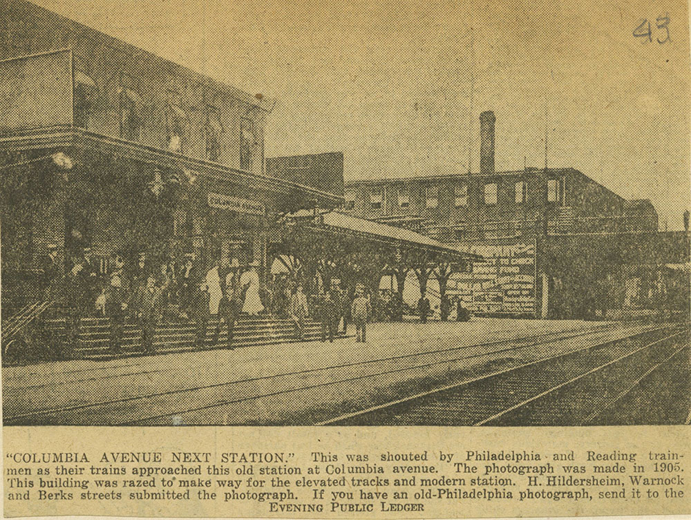 Columbia Avenue Railroad Station