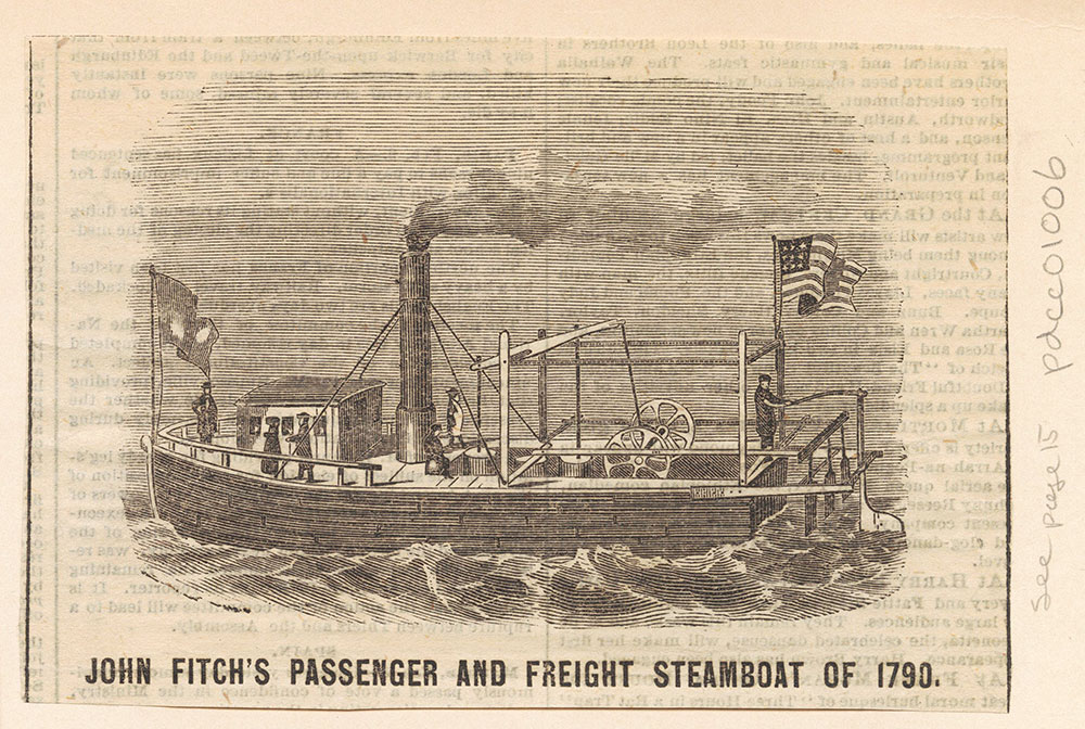 John Fitch's Passenger and Freight Steamboat of 1790.