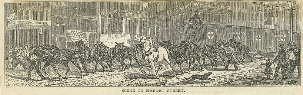 Horse railroad on Market Street