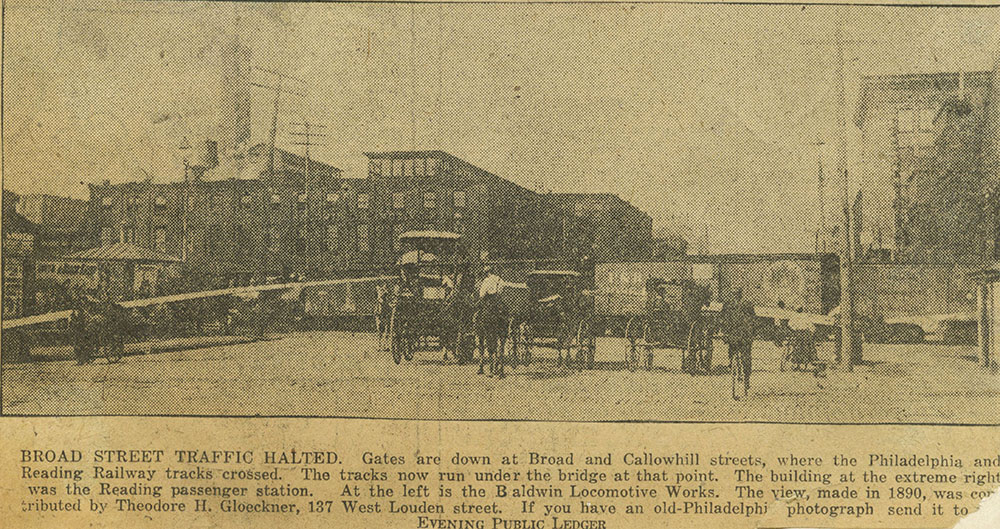Broad & Callowhill Reading Railroad Crossing