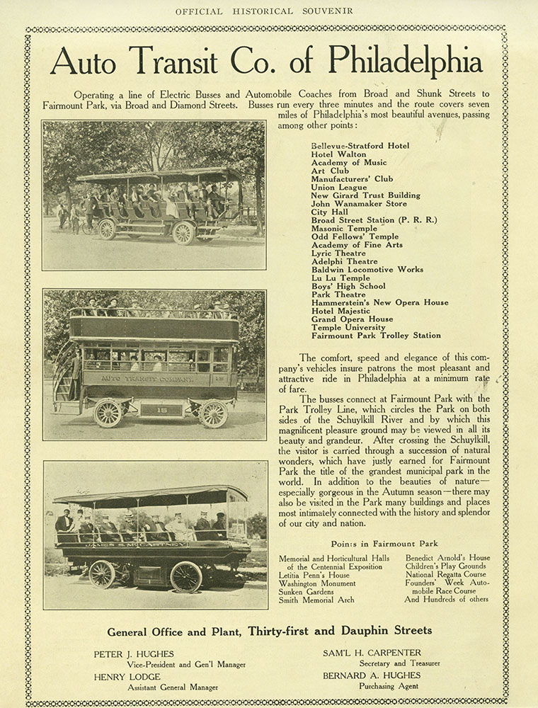 Auto Transit Co. of Philadelphia Advertisement.