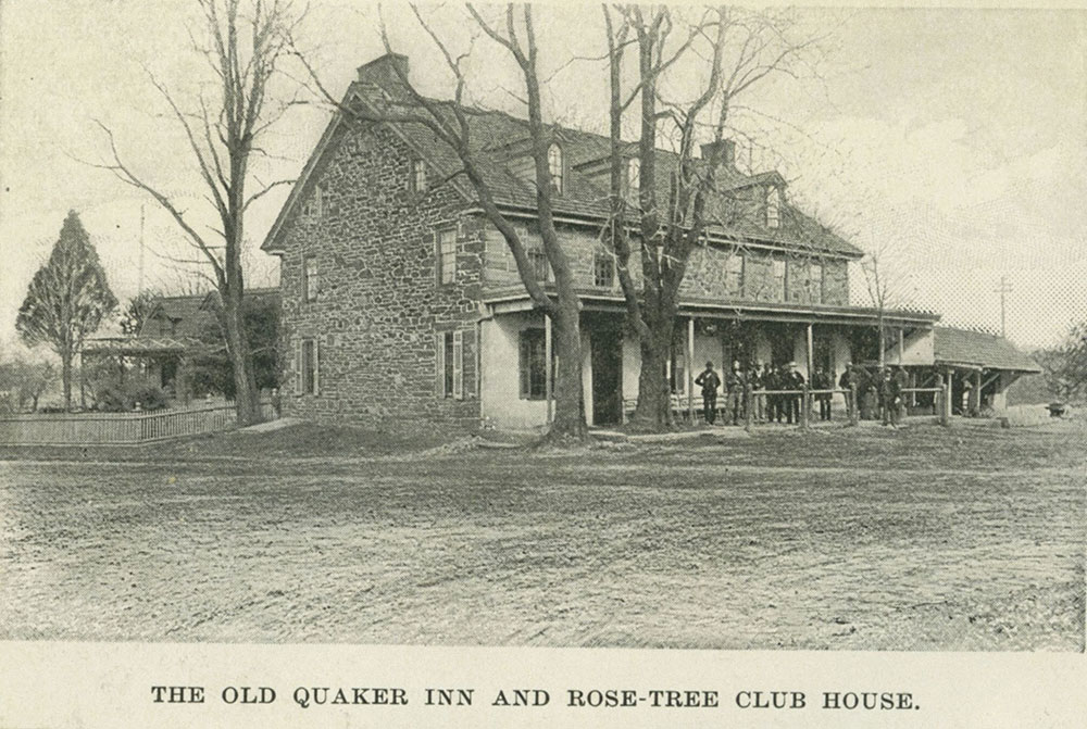 The Old Quaker Inn and Rose-Tree Club House. [graphic]