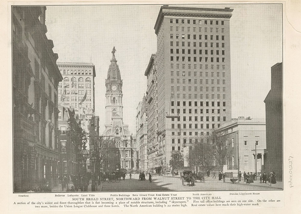 South Broad Street, Northward from Walnut Street to the City Hall.