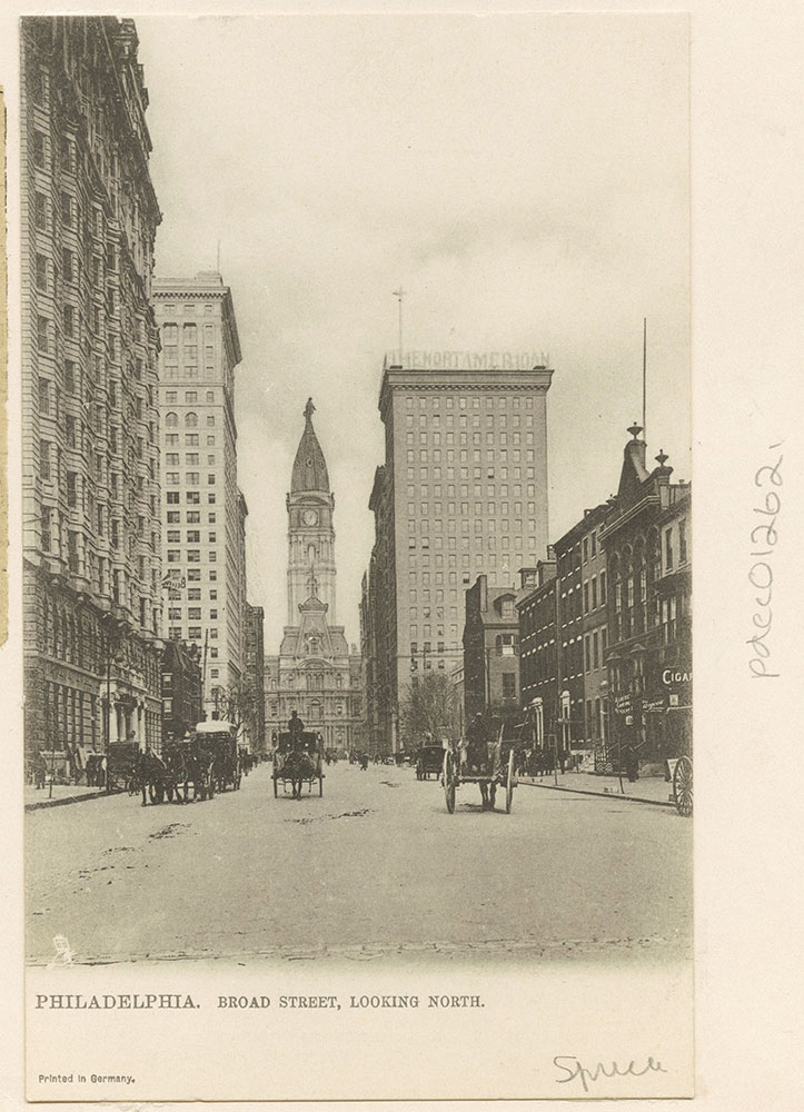 Broad Street, Looking North from Spruce Street.