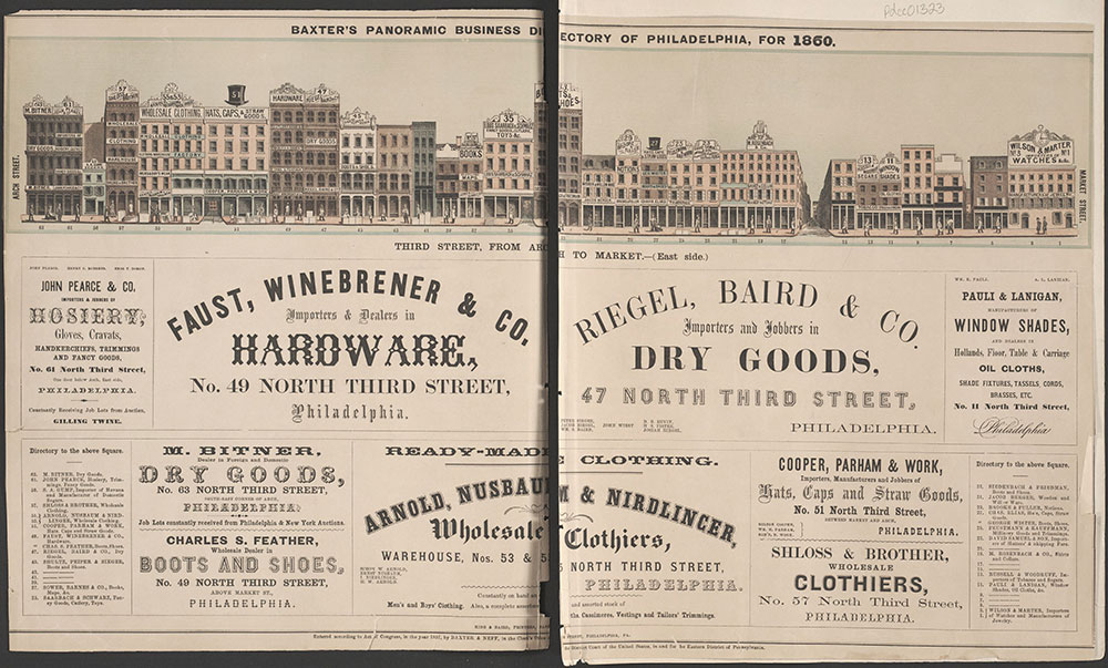 Baxter's Panoramic Business Directory of Philadelphia, for 1860.