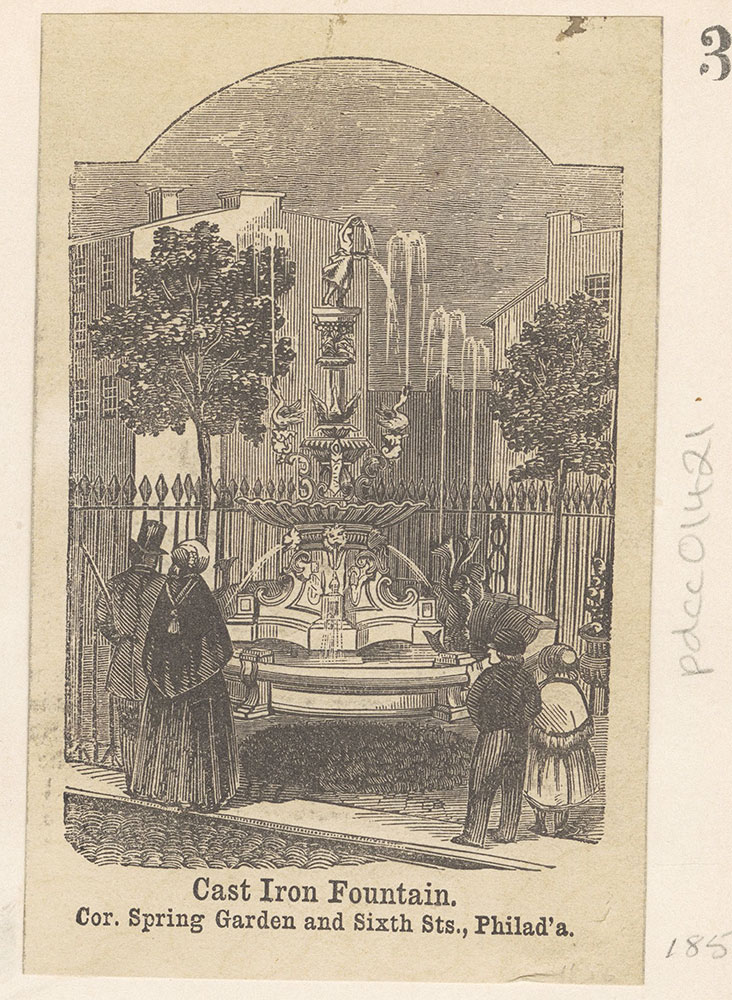 Cast Iron Fountain. Cor. Spring Garden and Sixth Sts., Philad'a.