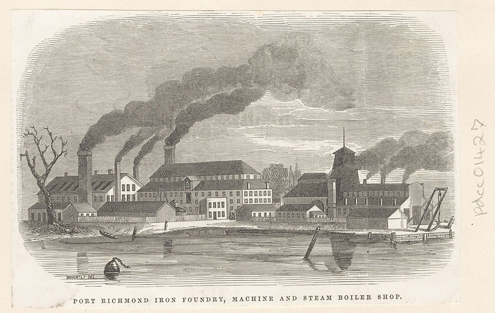 Port Richmond Iron Foundry Machine And Steam Boiler Shop Graphic I P Morris Co Digital Collections Free Library