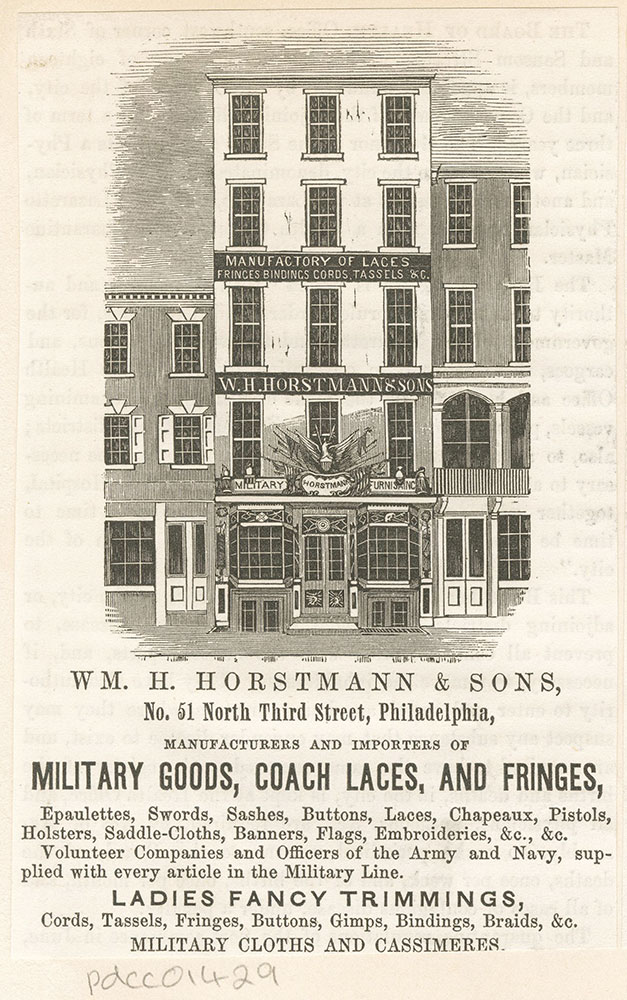 Wm. H. Horstmann & Sons, No. 51 North Third Street, Philadelphia. [graphic]