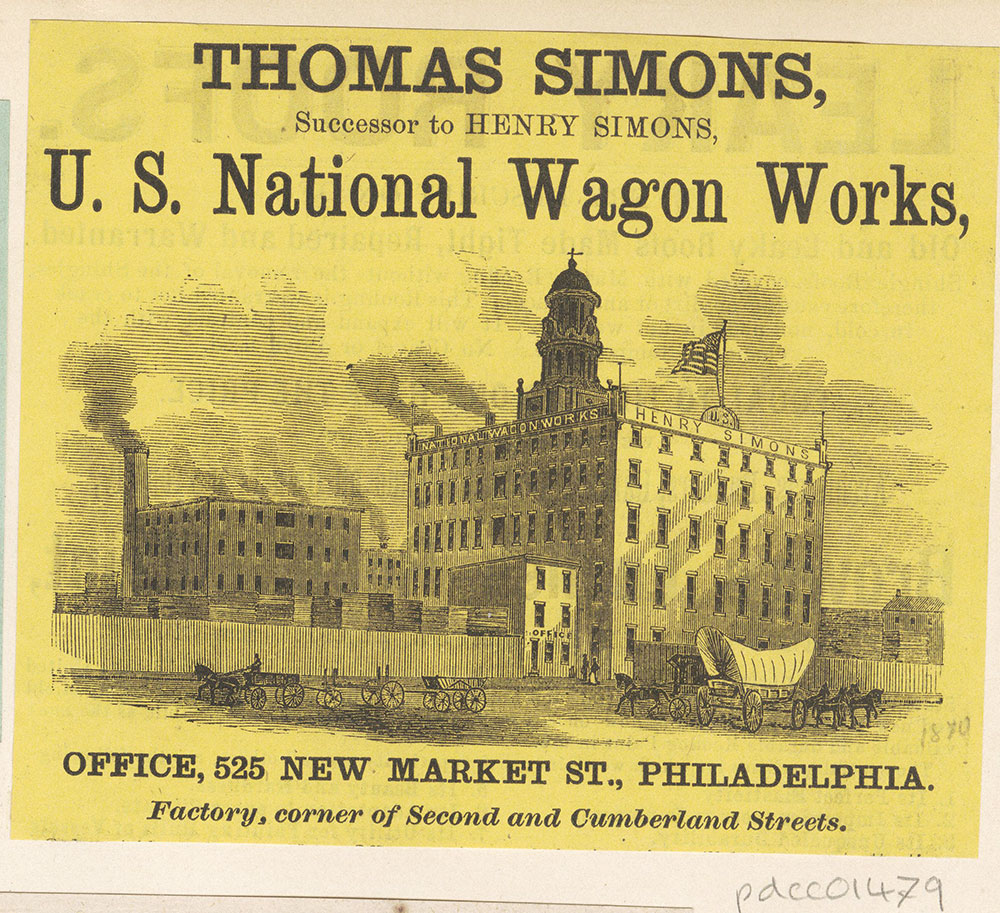 Thomas Simons, successor to Henry Simons, U. S. National Wagon Works [graphic]