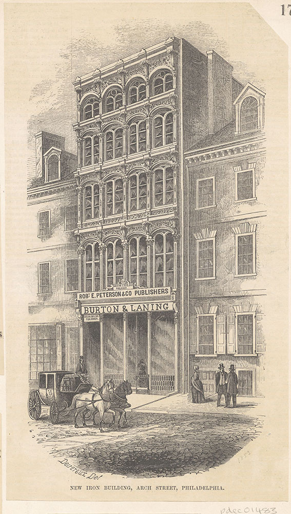 New Iron Building, Arch Street, Philadelphia. [Robt. E. Peterson & Co Publishers] [graphic]