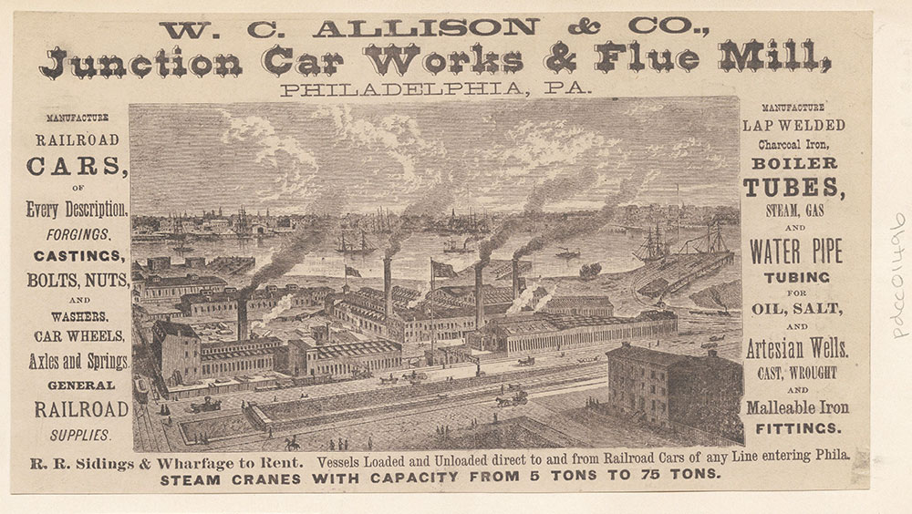W. C. Allison & Co., Junction Car Works & Flue Mill, Philadelphia, Pa. [graphic]