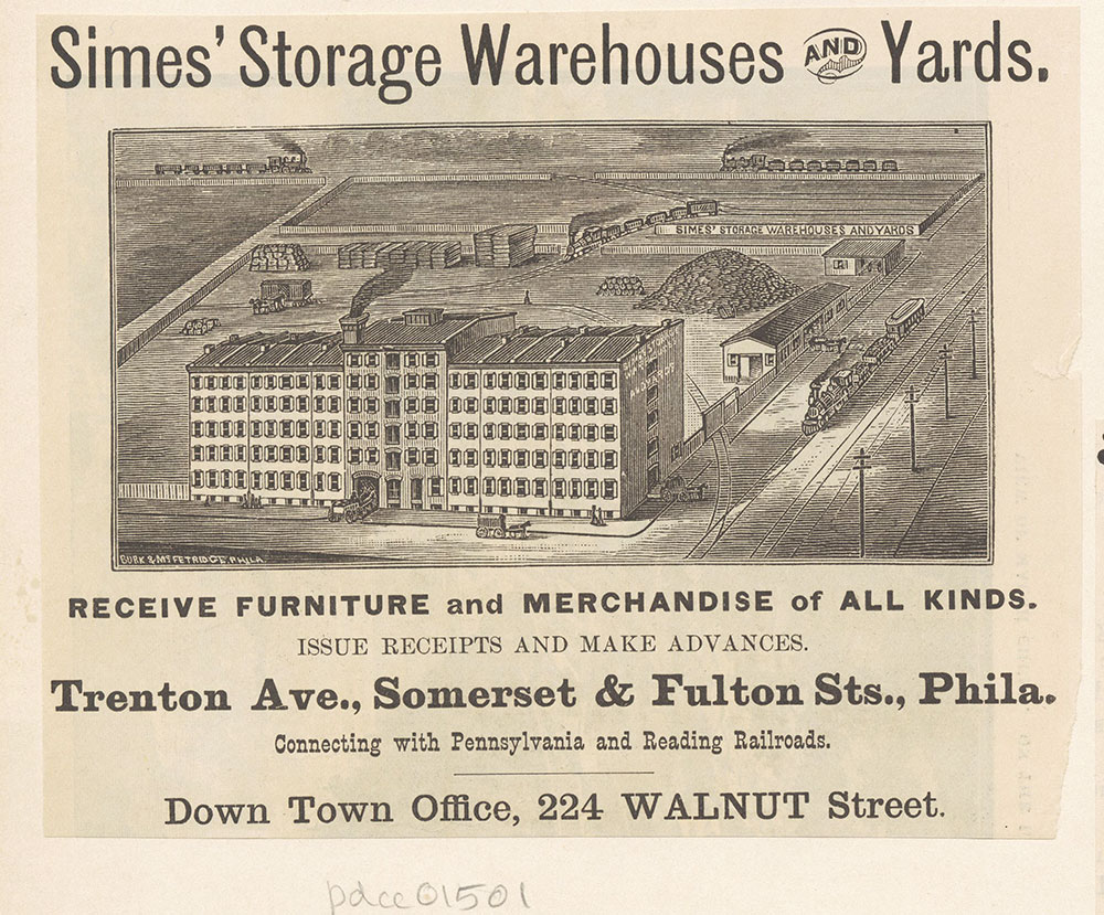 Simes' Storage Warehouses and Yards. [graphic]