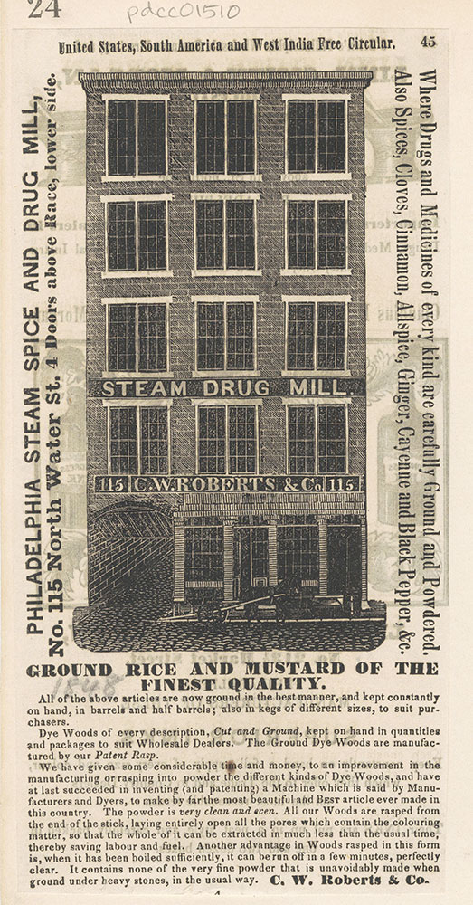 Philadelphia Steam Spice and Drug Mill - C. W. Roberts & Co. [graphic]