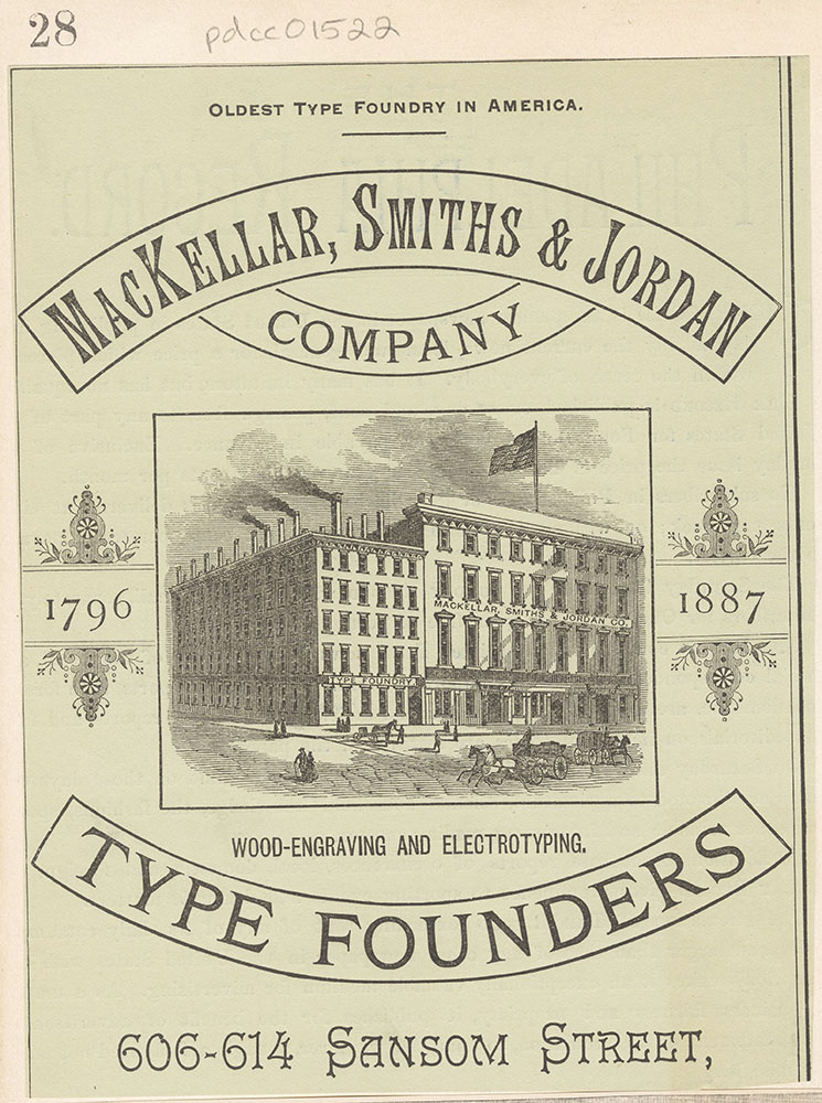 MacKellar, Smiths & Jordan Co., Type Founders, 606-614 Sansom Streets [graphic]