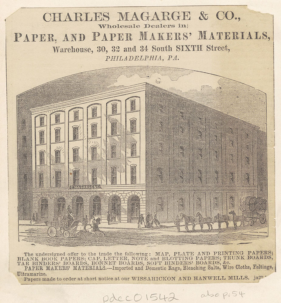Charles Magarge & Co., Wholesale Dealers in Paper and Paper Makers' Material [graphic]