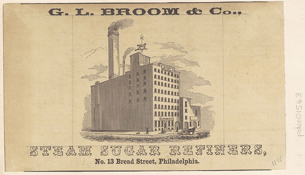 G. L. Broom & Co., Steam Sugar Refiners, No. 13 Bread Street, Philadelphia. [graphic]