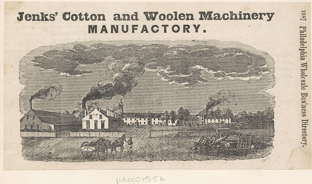 Jenk's Cotton and Woolen Machinery Manufactory [graphic]