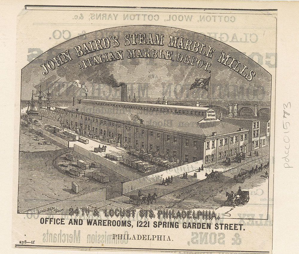John Baird's Steam Marble Mills & Italian Marble Depot. 24th & Locust Sts. [graphic]