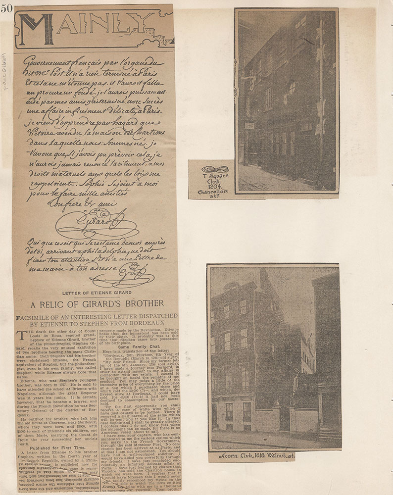 Castner Scrapbook v.15, Sundry Buildings 1, page 50