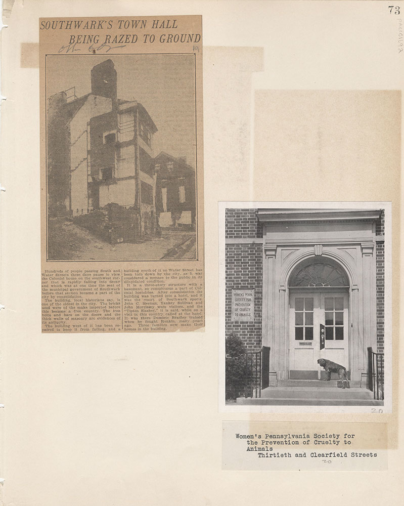 Castner Scrapbook v.15, Sundry Buildings 1, page 73