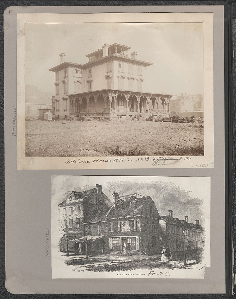 Castner Scrapbook v.4, Old Houses 1, page 1A (inside front cover)